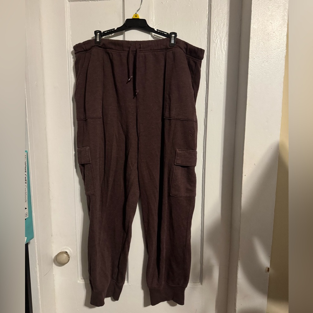 Maroon Victoria secret cargo sweatpants xxl